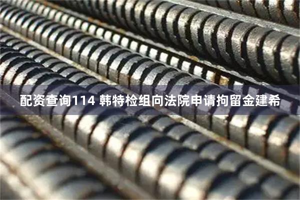 配资查询114 韩特检组向法院申请拘留金建希